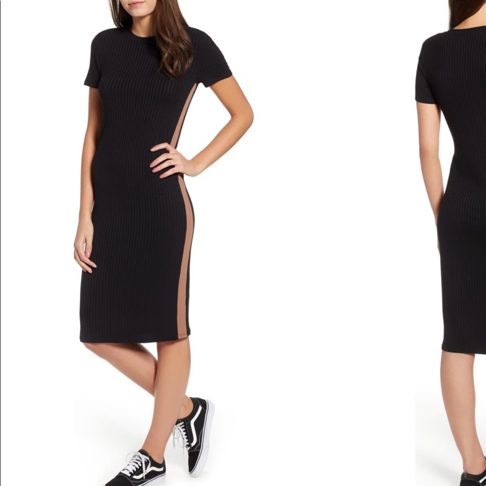 One Clothing Side Stripe Ribbed Dress